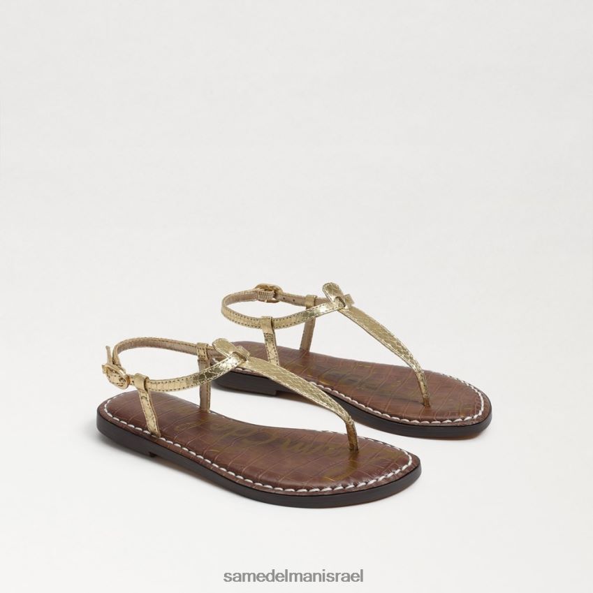 d799d79cd793d799d79d_d794d6b7d7a0d7a2d6b8d79cd6b8d794_sam_edelman_d7a1d7a0d793d79c_d797d795d798d799d7a0d799_gigi_d791d795d790d7.jpg ילדים הַנעָלָה Sam Edelman סנדל חוטיני gigi בואה זהב מתכתי 4XL22X936 - Image 1