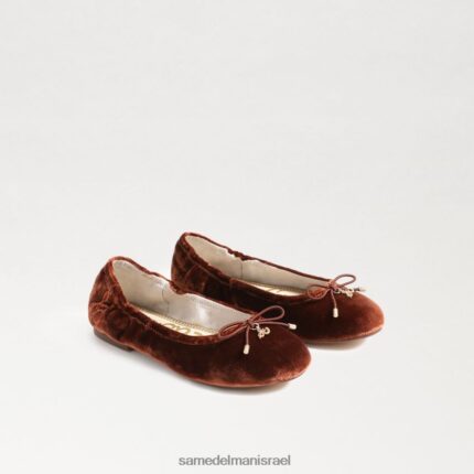 ילדים הַנעָלָה Sam Edelman פליציה בלט שטוח חום 4XL22X985