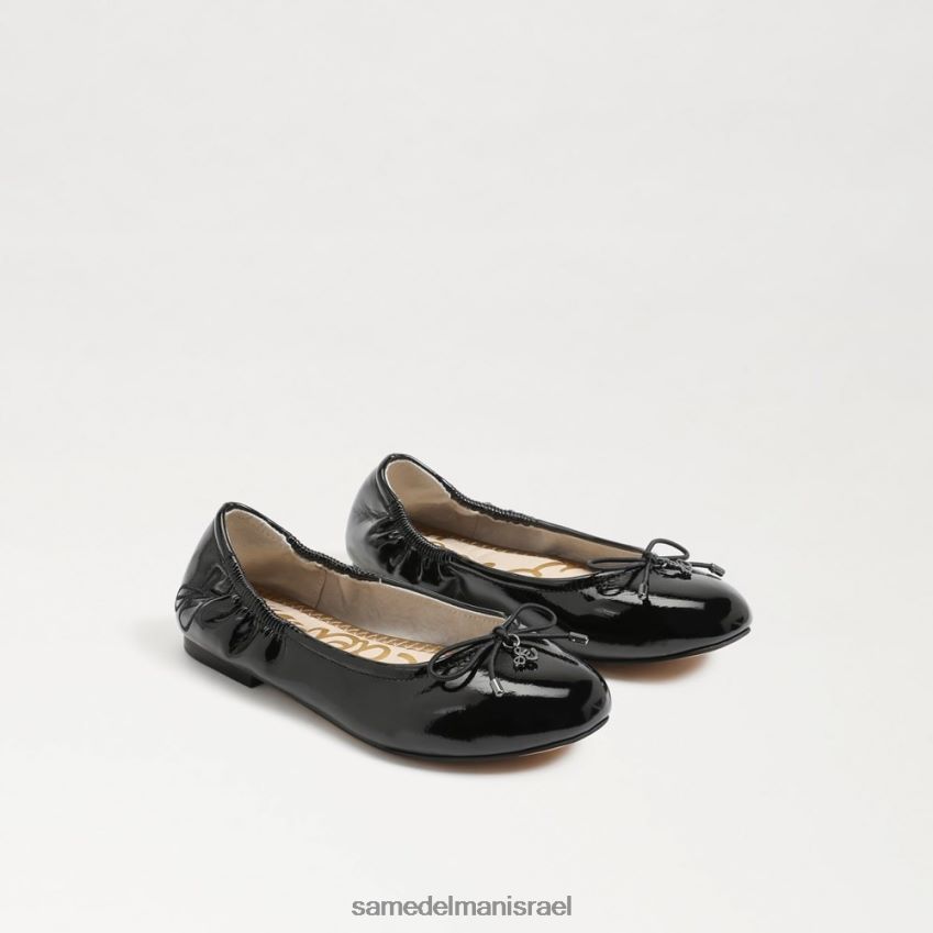 d799d79cd793d799d79d_d794d6b7d7a0d7a2d6b8d79cd6b8d794_sam_edelman_d7a4d79cd799d7a6d799d794_d791d79cd798_d7a9d798d795d797_d7a4.jpg ילדים הַנעָלָה Sam Edelman פליציה בלט שטוח פטנט שחור 4XL22X998 - Image 1