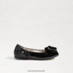 ילדים הַנעָלָה Sam Edelman שטוח בלט פארה קטיפה שחורה 4XL22X1055 - Image 2