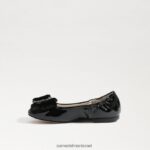 ילדים הַנעָלָה Sam Edelman שטוח בלט פארה קטיפה שחורה 4XL22X1055 - Image 4