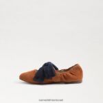 ילדים הַנעָלָה Sam Edelman שטוח בלט שמח חרדל/צי 4XL22X1020 - Image 4