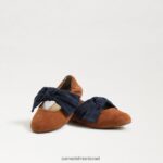 ילדים הַנעָלָה Sam Edelman שטוח בלט שמח חרדל/צי 4XL22X1020 - Image 7