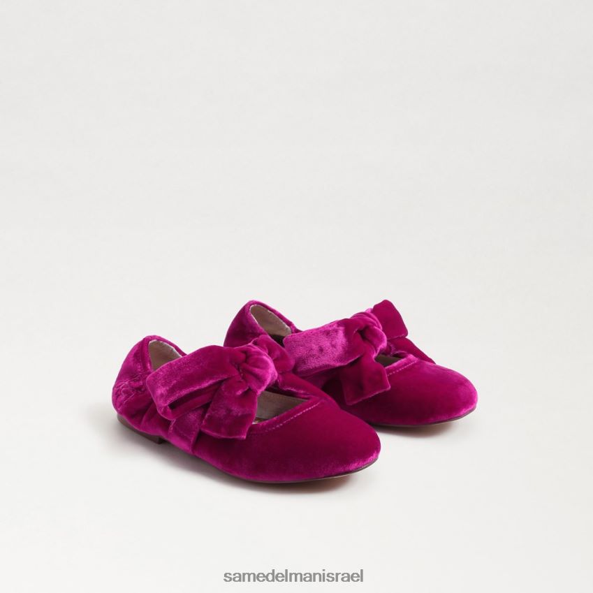 d799d79cd793d799d79d_d794d6b7d7a0d7a2d6b8d79cd6b8d794_sam_edelman_d7a9d798d795d797_d791d79cd798_d7a9d79ed797_d7a7d798d799d7a4.jpg ילדים הַנעָלָה Sam Edelman שטוח בלט שמח קטיפה פטל 4XL22X1022 - Image 1