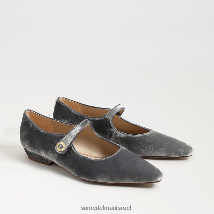 d7a0d7a9d799d79d_d794d6b7d7a0d7a2d6b8d79cd6b8d794_sam_edelman_d792d799d79f_d79ed7a8d799_d792d799d799d79f_d79ed797d795d793d793.jpg נשים הַנעָלָה Sam Edelman ג'ין מרי ג'יין מחודדת בוהן שטוחה קטיפה כחולה מעושנת 4XL22X541 - Image 1