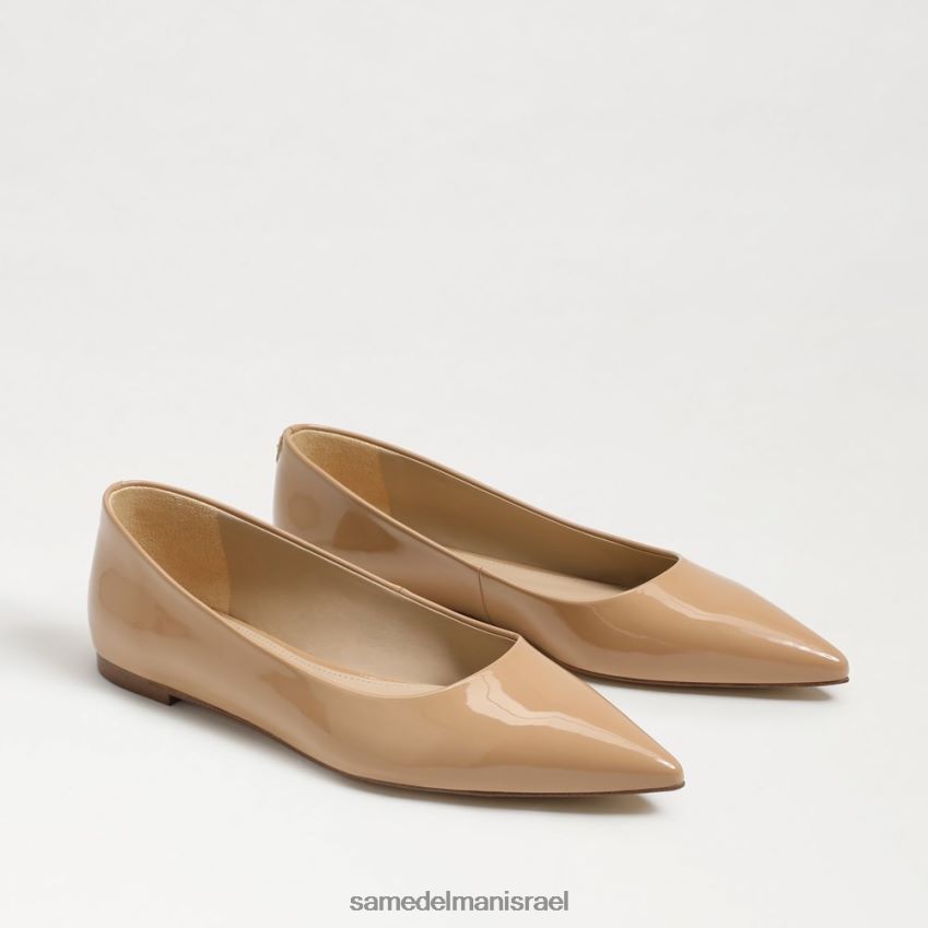 d7a0d7a9d799d79d_d794d6b7d7a0d7a2d6b8d79cd6b8d794_sam_edelman_d795d795d7a0d793d794_d79ed797d795d793d793d7aa_d791d795d794d79f_.jpg נשים הַנעָלָה Sam Edelman וונדה מחודדת בוהן שטוחה פטנט חול זהוב 4XL22X482 - Image 1