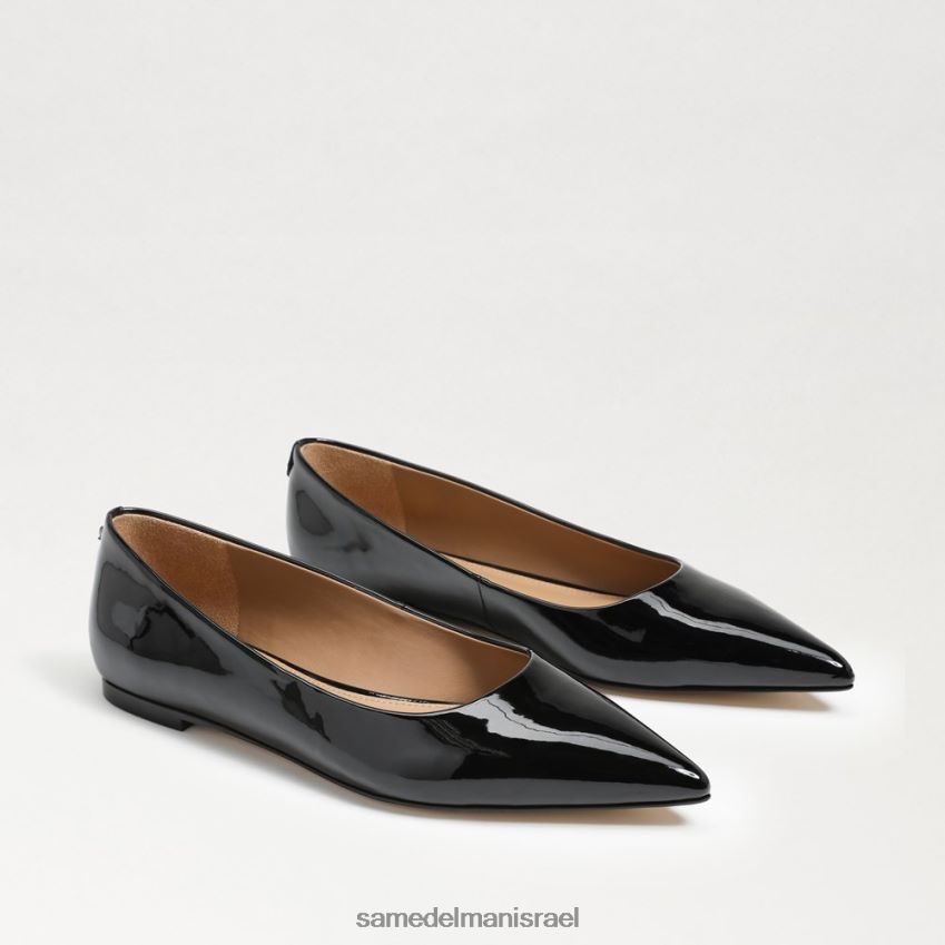 d7a0d7a9d799d79d_d794d6b7d7a0d7a2d6b8d79cd6b8d794_sam_edelman_d795d795d7a0d793d794_d79ed797d795d793d793d7aa_d791d795d794d79f_.jpg נשים הַנעָלָה Sam Edelman וונדה מחודדת בוהן שטוחה פטנט שחור 4XL22X483 - Image 1