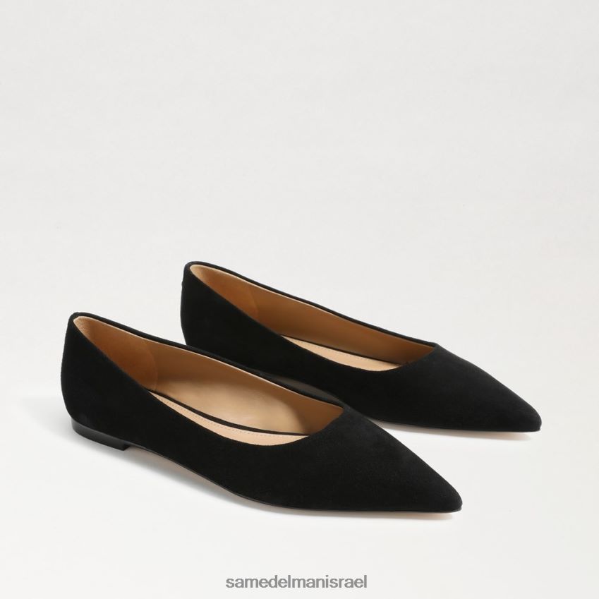d7a0d7a9d799d79d_d794d6b7d7a0d7a2d6b8d79cd6b8d794_sam_edelman_d795d795d7a0d793d794_d79ed797d795d793d793d7aa_d791d795d794d79f_.jpg נשים הַנעָלָה Sam Edelman וונדה מחודדת בוהן שטוחה זמש שחור 4XL22X484 - Image 1