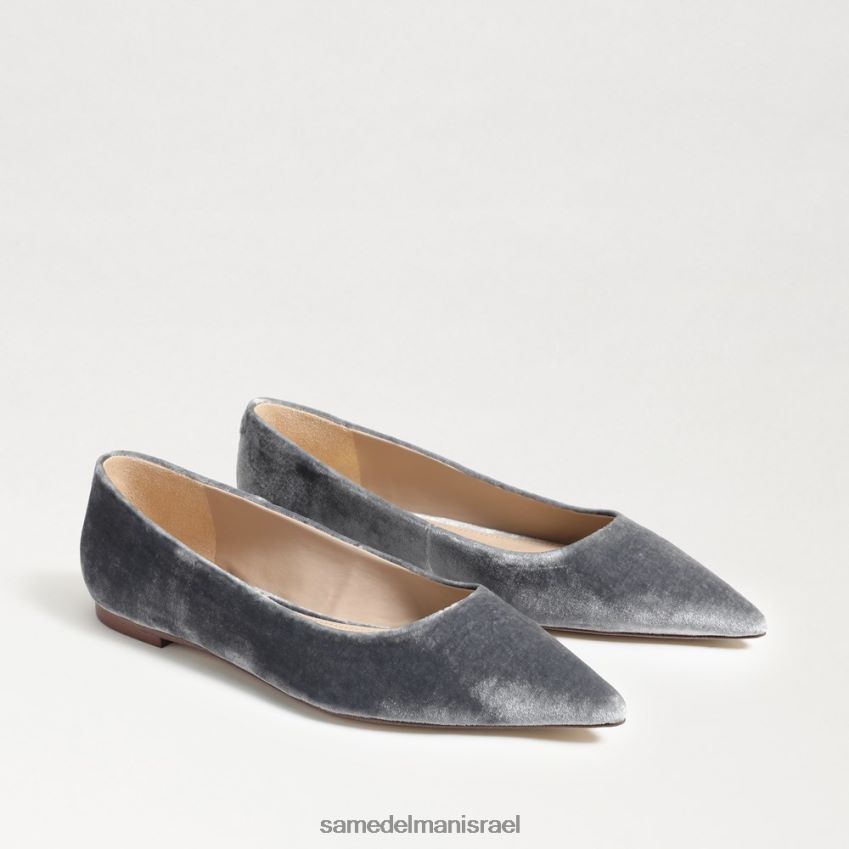 d7a0d7a9d799d79d_d794d6b7d7a0d7a2d6b8d79cd6b8d794_sam_edelman_d795d795d7a0d793d794_d79ed797d795d793d793d7aa_d791d795d794d79f_.jpg נשים הַנעָלָה Sam Edelman וונדה מחודדת בוהן שטוחה קטיפה כחולה מעושנת 4XL22X474 - Image 1