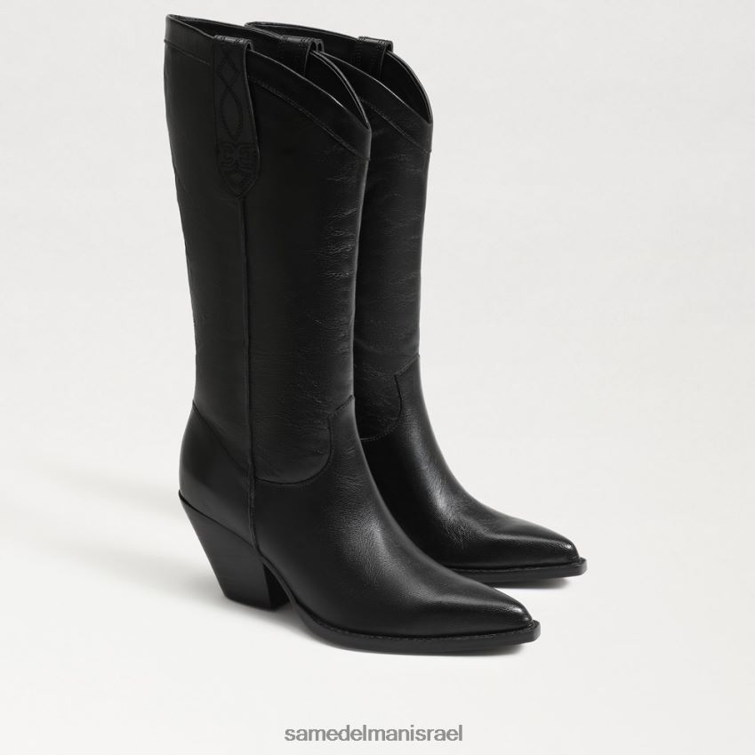 d7a0d7a9d799d79d_d794d6b7d7a0d7a2d6b8d79cd6b8d794_sam_edelman_d79ed792d7a3_d792d799d799d79ed799_d795d795d7a1d798d7a8d79f_d7a2.jpg נשים הַנעָלָה Sam Edelman מגף ג'יימי ווסטרן עור שחור 4XL22X851 - Image 1