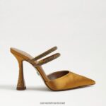 נשים הַנעָלָה Sam Edelman משאבת פרד אגוסטינה סאטן צהוב זהוב 4XL22X955 - Image 2