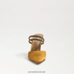 נשים הַנעָלָה Sam Edelman משאבת פרד אגוסטינה סאטן צהוב זהוב 4XL22X955 - Image 3