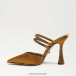 נשים הַנעָלָה Sam Edelman משאבת פרד אגוסטינה סאטן צהוב זהוב 4XL22X955 - Image 4
