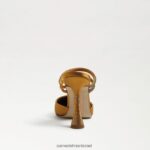נשים הַנעָלָה Sam Edelman משאבת פרד אגוסטינה סאטן צהוב זהוב 4XL22X955 - Image 5