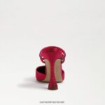 נשים הַנעָלָה Sam Edelman משאבת פרד אגוסטינה סאטן פוקסיה מודגש 4XL22X954 - Image 5