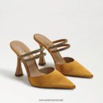 נשים הַנעָלָה Sam Edelman משאבת פרד אגוסטינה סאטן צהוב זהוב 4XL22X955