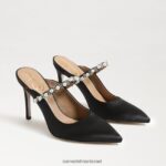 נשים הַנעָלָה Sam Edelman משאבת פרד hyland סאטן שחור 4XL22X525