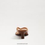 נשים הַנעָלָה Sam Edelman סנדל חוטיני דפני עור חול טבעי 4XL22X707 - Image 5