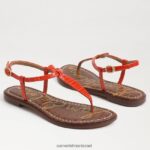 נשים הַנעָלָה Sam Edelman סנדל חוטיני gigi פרג כתום 4XL22X225 - Image 7