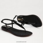 נשים הַנעָלָה Sam Edelman סנדל חוטיני gigi שָׁחוֹר 4XL22X234 - Image 7