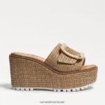 נשים הַנעָלָה Sam Edelman סנדל טריז אספדריל Livi כהה טבעי 4XL22X339 - Image 2
