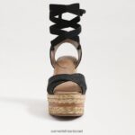 נשים הַנעָלָה Sam Edelman סנדל טריז של vaughn espadrille מארג שחור 4XL22X245 - Image 3