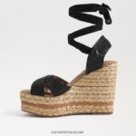 נשים הַנעָלָה Sam Edelman סנדל טריז של vaughn espadrille מארג שחור 4XL22X245 - Image 4