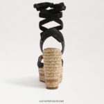 נשים הַנעָלָה Sam Edelman סנדל טריז של vaughn espadrille מארג שחור 4XL22X245 - Image 5
