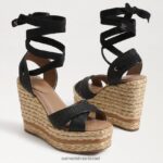 נשים הַנעָלָה Sam Edelman סנדל טריז של vaughn espadrille מארג שחור 4XL22X245 - Image 7