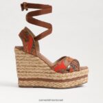 נשים הַנעָלָה Sam Edelman סנדל טריז של vaughn espadrille פרג כתום 4XL22X243 - Image 2