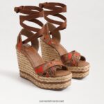 נשים הַנעָלָה Sam Edelman סנדל טריז של vaughn espadrille פרג כתום 4XL22X243