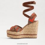 נשים הַנעָלָה Sam Edelman סנדל טריז של vaughn espadrille פרג כתום 4XL22X243 - Image 4