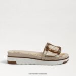נשים הַנעָלָה Sam Edelman סנדל מגלשה ariane קליפת ביצה ארוגה 4XL22X179 - Image 2