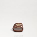 נשים הַנעָלָה Sam Edelman סנדל מגלשה קורן מפרץ בורבון כהה 4XL22X578 - Image 3