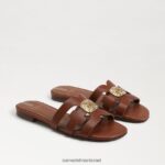 נשים הַנעָלָה Sam Edelman סנדל מגלשה קורן מפרץ בורבון כהה 4XL22X578