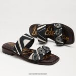 נשים הַנעָלָה Sam Edelman סנדל מגלשה hera זברה שחורה/טבעית 4XL22X741 - Image 7