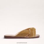נשים הַנעָלָה Sam Edelman סנדל מגלשה issie זהב 4XL22X467 - Image 2