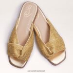 נשים הַנעָלָה Sam Edelman סנדל מגלשה issie זהב 4XL22X467 - Image 7
