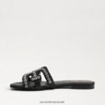 נשים הַנעָלָה Sam Edelman סנדל מגלשות bay fleur שָׁחוֹר 4XL22X622 - Image 4