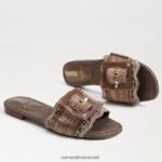 נשים הַנעָלָה Sam Edelman סנדל מגלשת במבי קפה 4XL22X66 - Image 7
