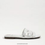 נשים הַנעָלָה Sam Edelman סנדל מגלשת מפרץ פטנט לבן בוהק 4XL22X380 - Image 2