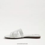 נשים הַנעָלָה Sam Edelman סנדל מגלשת מפרץ פטנט לבן בוהק 4XL22X380 - Image 4