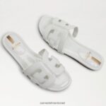 נשים הַנעָלָה Sam Edelman סנדל מגלשת מפרץ פטנט לבן בוהק 4XL22X380 - Image 7