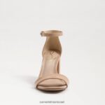 נשים הַנעָלָה Sam Edelman סנדל עקב בלוק דניאלה סומק בז' 4XL22X306 - Image 3
