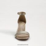 נשים הַנעָלָה Sam Edelman סנדל עקב בלוק דניאלה עור מתכתי זהב 4XL22X304 - Image 3