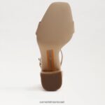 נשים הַנעָלָה Sam Edelman סנדל עקב בלוק דניאלה סומק בז' 4XL22X306 - Image 6