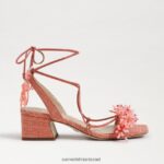 נשים הַנעָלָה Sam Edelman סנדל עקב בלוק חרוזים של Walda ורוד טיח 4XL22X65 - Image 2