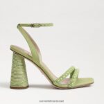 נשים הַנעָלָה Sam Edelman סנדל עקב בלוק חרוזי קיה פנינת קיץ 4XL22X490 - Image 2