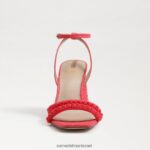 נשים הַנעָלָה Sam Edelman סנדל עקב בלוק חרוזי קיה בארוס ורוד 4XL22X487 - Image 3