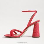 נשים הַנעָלָה Sam Edelman סנדל עקב בלוק חרוזי קיה בארוס ורוד 4XL22X487 - Image 4